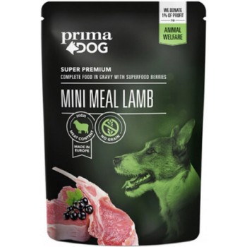 PrimaDog Μίνι Γεύμα με αρνί υγρή τροφή χωρίς σιτάρι για κάθε σκύλο 85gr PrimaDog Μίνι Γεύμα με αρνί υγρή τροφή χωρίς σιτάρι για κάθε σκύλο 85gr