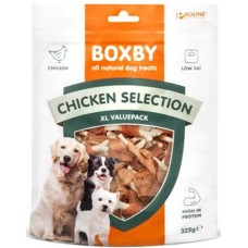 Boxby Mix λιχουδιών από με κόκαλα, κόκαλα ασβεστίου, σνακ κοτόπουλου και μπαστούνια μάσησης 325g Boxby Mix λιχουδιών από με κόκαλα, κόκαλα ασβεστίου, σνακ κοτόπουλου και μπαστούνια μάσησης 325g
