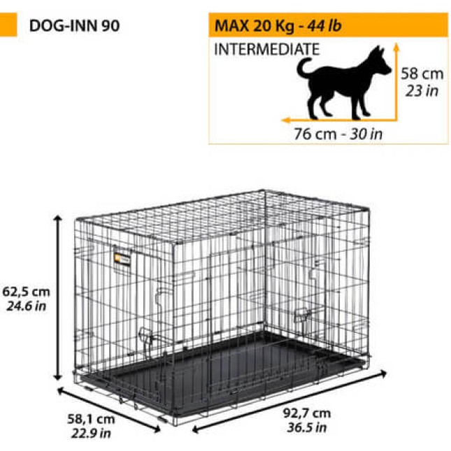Ferplast συρμάτινο κλουβί μεταφοράς dog-inn 90 92,7 x 58,1 x 62,5cm Ferplast συρμάτινο κλουβί μεταφοράς dog-inn 90 92,7 x 58,1 x 62,5cm