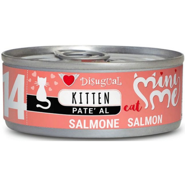 Disugual Mini me Πλήρης τροφή για γατάκια με σολομό 85gr Disugual Mini me Πλήρης τροφή για γατάκια με σολομό 85gr