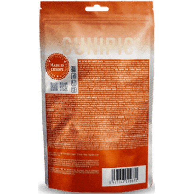 ERA Cunipic Alpha Pro λιχουδιές για τρωκτικά με καρότα πλούσιο σε βιταμίνες και Ωμέγα-3 και 6