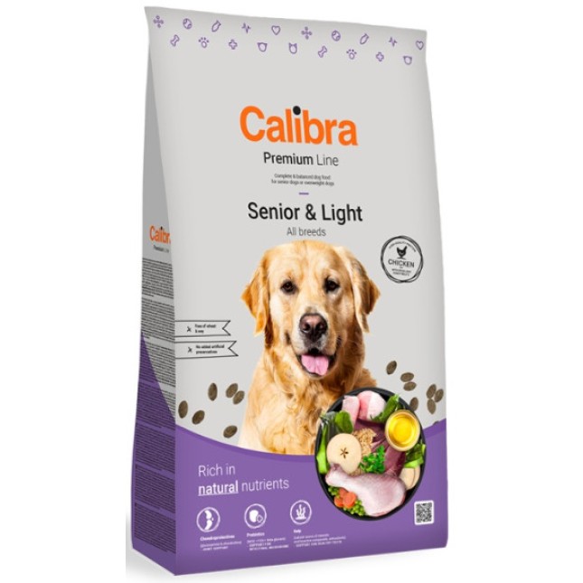 Calibra Dog Ξηρά τροφή για ηλικιωμένους ή υπέρβαρους σκύλους με κοτόπουλο 3Kgr