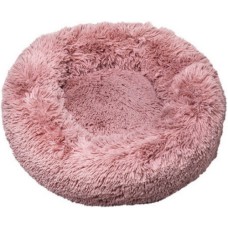 Glee Rome Ροζ στρογγυλό κρεβάτι κατασκευασμένο από απαλό και ζεστό βελούδο