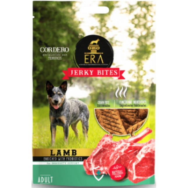 ERA Jerky Λιχουδιά νόστιμη και υγιεινή για ενήλικους σκύλους με αρνί και προβιοτικά 90 gr