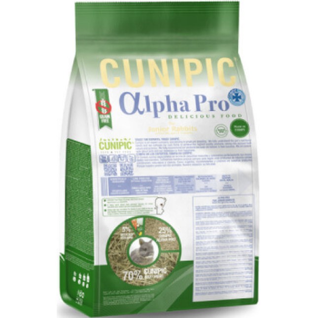 ERA Cunipic Alpha Pro Τροφή για μωρά κουνελάκια (έως 6-8 μηνών)περιέχει όλα τα θρεπτικά συστατικά
