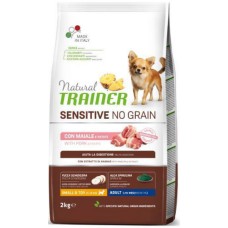 Natural Trainer Sensitive χωρίς σιτηρά για μικρόσωμα σκυλιά με χοιρινό και πατάτα 2kg