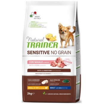 Natural Trainer Sensitive χωρίς σιτηρά για μικρόσωμα σκυλιά με χοιρινό και πατάτα 2kg Natural Trainer Sensitive χωρίς σιτηρά για μικρόσωμα σκυλιά με χοιρινό και πατάτα 2kg