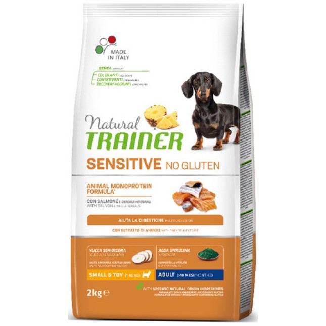 Natural Trainer Sensitive χωρίς γλουτένη για μικρόσωμα σκυλιά με σολομό 2kg Natural Trainer Sensitive χωρίς γλουτένη για μικρόσωμα σκυλιά με σολομό 2kg
