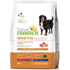 Natural Trainer Sensitive χωρίς γλουτένη για Medium - Maxi ενήλικα σκυλιά με σολομό 3kg Natural Trainer Sensitive χωρίς γλουτένη για Medium - Maxi ενήλικα σκυλιά με σολομό 3kg