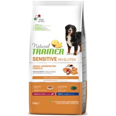 Natural Trainer Sensitive χωρίς γλουτένη για Medium - Maxi ενήλικα σκυλιά με σολομό 12kg Natural Trainer Sensitive χωρίς γλουτένη για Medium - Maxi ενήλικα σκυλιά με σολομό 12kg
