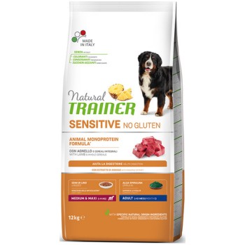 Natural Trainer Sensitive χωρίς γλουτένη για Medium - Maxi ενήλικα σκυλιά με αρνί 12kg Natural Trainer Sensitive χωρίς γλουτένη για Medium - Maxi ενήλικα σκυλιά με αρνί 12kg