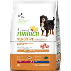 Natural Trainer Sensitive χωρίς γλουτένη για Medium - Maxi ενήλικα σκυλιά με χοιρινό 3kg Natural Trainer Sensitive χωρίς γλουτένη για Medium - Maxi ενήλικα σκυλιά με χοιρινό 3kg