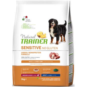 Natural Trainer Sensitive χωρίς γλουτένη για Medium - Maxi ενήλικα σκυλιά με πάπια 3kg Natural Trainer Sensitive χωρίς γλουτένη για Medium - Maxi ενήλικα σκυλιά με πάπια 3kg