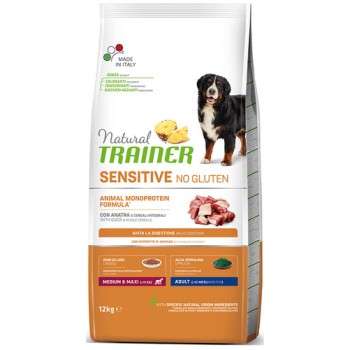 Natural Trainer Sensitive χωρίς γλουτένη για Medium - Maxi ενήλικα σκυλιά με πάπια 12kg Natural Trainer Sensitive χωρίς γλουτένη για Medium - Maxi ενήλικα σκυλιά με πάπια 12kg