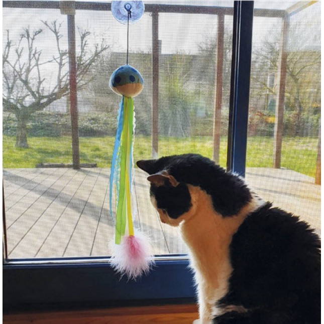Nobby Λούτρινο παιχνίδι με catnip με φτερά και κορδέλες Nobby Λούτρινο παιχνίδι με catnip με φτερά και κορδέλες