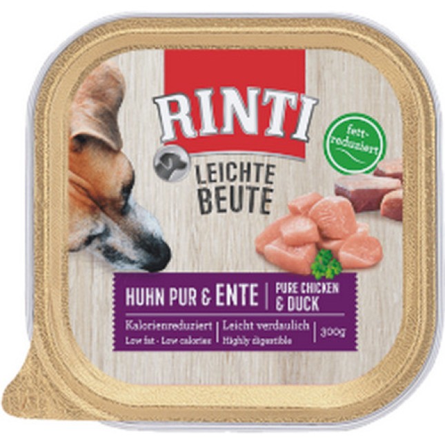 Finnern Rinti Leichte Beute Alu Tray πλήρης τροφή για ενήλικους σκύλους με κοτόπουλο & πάπια 300gr Finnern Rinti Leichte Beute Alu Tray πλήρης τροφή για ενήλικους σκύλους με κοτόπουλο & πάπια 300gr
