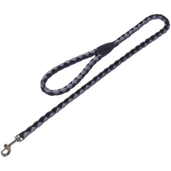 Nobby-Πλεκτό Δίχρωμο Λουρί CORDA μαύρο-γκρι L: 100cm, W: 18mm Nobby-Πλεκτό Δίχρωμο Λουρί CORDA μαύρο-γκρι L: 100cm, W: 18mm