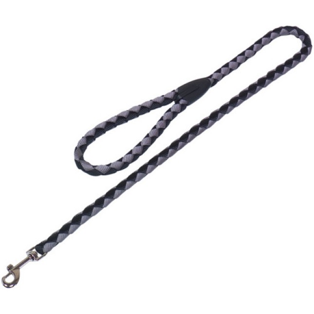 Nobby-Πλεκτό Δίχρωμο Λουρί CORDA μαύρο-γκρι L: 100cm, W: 18mm Nobby-Πλεκτό Δίχρωμο Λουρί CORDA μαύρο-γκρι L: 100cm, W: 18mm