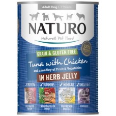 Naturo τροφή Grain Free για ενήλικα σκυλιά με τόνο, κοτόπουλο, φρούτα και λαχανικά 390g