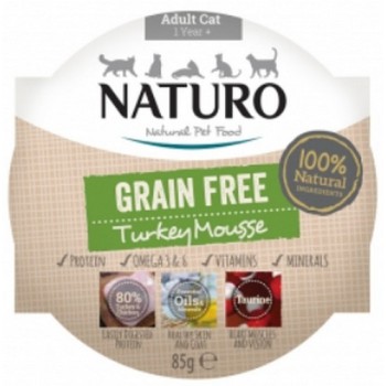 Naturo τροφή Grain Free για ενήλικες γάτες με γαλοπούλα 85gr