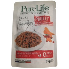 Pro-nutrition Pure life pouch ζουμερά μικρά κομμάτια φιλέτου κοτόπουλο, καρότα και cranberries