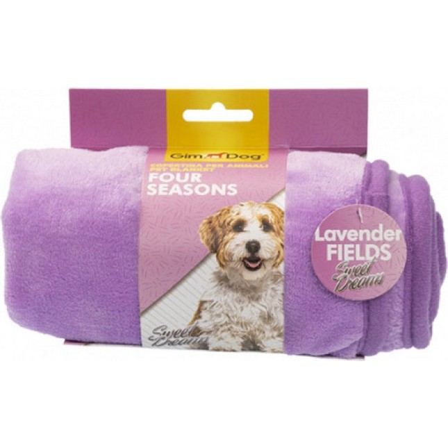 Gimdog απαλή και αφράτη κουβέρτα Four Seasons Lavender Fieldso ανθεκτική και εύκολη στο καθάρισμα