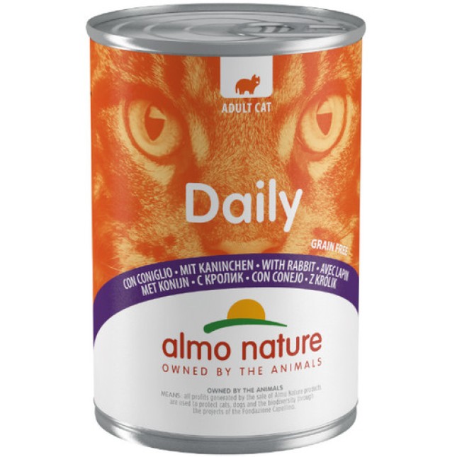 Almo Nature DAILY με κουνέλι χωρίς σιτηρά και γλουτένη 400g Almo Nature DAILY με κουνέλι χωρίς σιτηρά και γλουτένη 400g