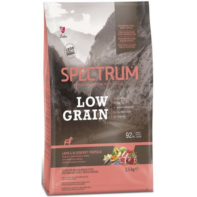 Lider Spectrum Ξηρά τροφή για κουτάβια μικρόσωμων φυλών με αρνί και βατόμουρο 2,5kg Lider Spectrum Ξηρά τροφή για κουτάβια μικρόσωμων φυλών με αρνί και βατόμουρο 2,5kg