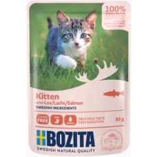 Bozita pouch τροφή χωρίς δημητριακά με σολομό σε σάλτσα κατάλληλη γατάκια 85gr Bozita pouch τροφή χωρίς δημητριακά με σολομό σε σάλτσα κατάλληλη γατάκια 85gr