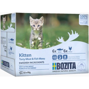 Bozita pouch multibox πλήρης τροφή γάτας μενού κοτόπουλο & ψάρι σε σάλτσα χωρίς σιτηρά 12x85gr Bozita pouch multibox πλήρης τροφή γάτας μενού κοτόπουλο & ψάρι σε σάλτσα χωρίς σιτηρά 12x85gr