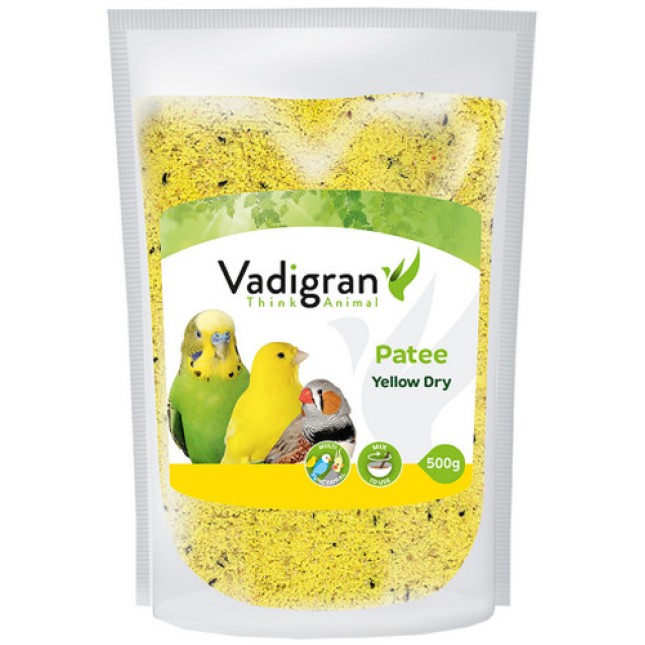 Vadigran Κίτρινη πατέ ξηρή αυγοτροφή με πρωτεΐνες, 29 αμινοξέα, βιταμίνες και μέταλλα
