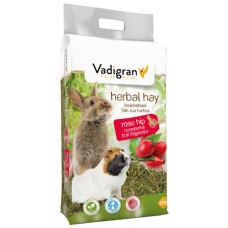 Vadigran Νόστιμη και 100% φυσική τροφή από φυτικές ίνες Meadow hay, βότανα και τριαντάφυλλο