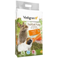 Vadigran Νόστιμη και 100% φυσική τροφή από φυτικές ίνες Meadow hay, βότανα και καρότο