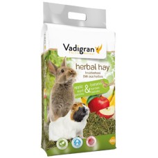 Vadigran νόστιμη, 100% φυσική βασική τροφή από φυτικές ίνες Meadow hay, βότανα, μήλο και μπανάνα