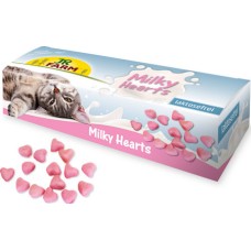 JR cat γαλακτώδεις λιχουδιές για γάτες χωρίς λακτόζη με ροζ καρδούλες γάλακτος 50gr