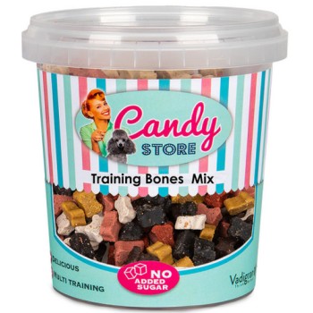 Vadigran Candy Μικρές και νόστιμες πολύχρωμες ημίυγρες λιχουδιές σε σχήμα κόκκαλου Vadigran Candy Μικρές και νόστιμες πολύχρωμες ημίυγρες λιχουδιές σε σχήμα κόκκαλου