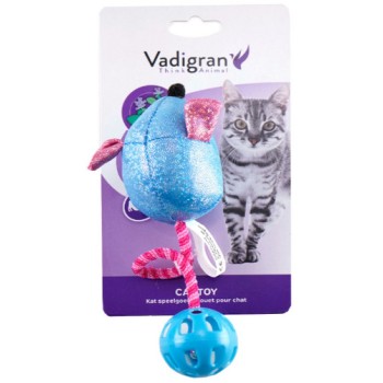 Vadigran Παιχνίδι με catnip που λατρεύουν οι γάτες, σε φιγούρα ποντικού με μπάλα που κουδουνίζει Vadigran Παιχνίδι με catnip που λατρεύουν οι γάτες, σε φιγούρα ποντικού με μπάλα που κουδουνίζει
