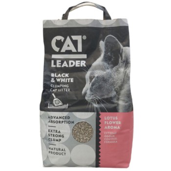 Geohellas  Άμμος υγιεινής Cat Leader Clumping Black & White 5Kg