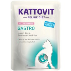 Finnern Kattovit Gastro «I» με σολομό και ρύζι για την αντιστάθμιση της ανεπαρκούς πέψης 85gr