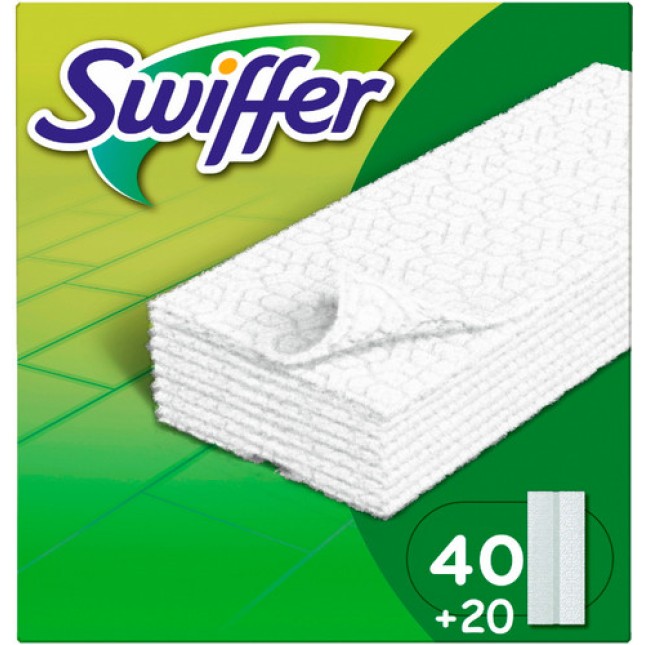 Swiffer Ανταλλακτικά Πανάκια  (40τεμ +20 Τεμ. Δώρο)