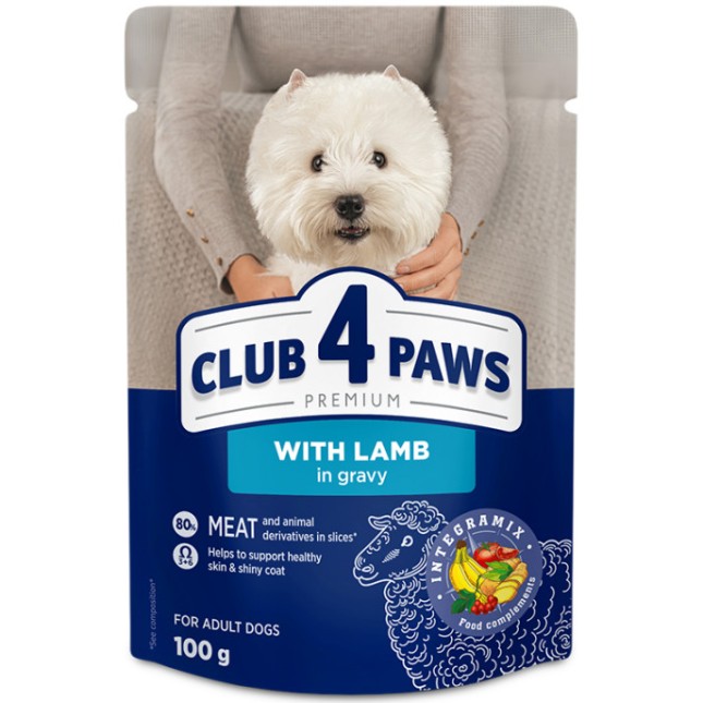 Kormotech Club 4 Paws υγρή διατροφή υψηλής ποιότητας για ενήλικους σκύλους μικρόσωμων φυλών 100gr Kormotech Club 4 Paws υγρή διατροφή υψηλής ποιότητας για ενήλικους σκύλους μικρόσωμων φυλών 100gr