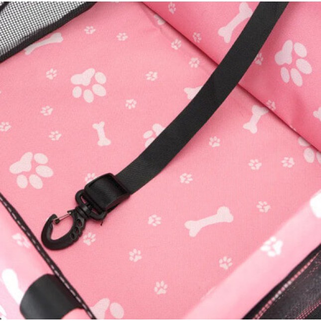 Nobleza Τσάντα αυτοκινήτου για κατοικίδια ροζ 40x35x45cm
