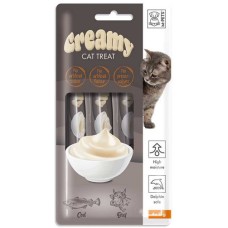 M-pets Κρεμώδης σνακ γάτας με μπακαλιάρο και μοσχάρι 60g M-pets Κρεμώδης σνακ γάτας με μπακαλιάρο και μοσχάρι 60g