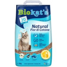 Biokat's Άμμος Υγιεινής Γάτας υψηλής απόδοσης στην απορρόφηση οσμών και υγρών φυσικό άνθος βαμβακιού