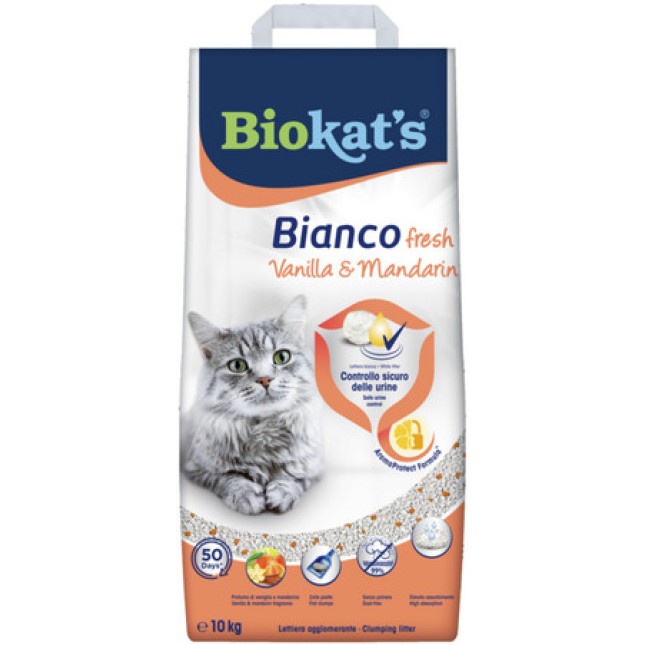 Biokat's Bianco Fresh Vanilla & Mandarin ʼμμος Υγιεινής Γάτας 10kg. Biokat's Bianco Fresh Vanilla & Mandarin ʼμμος Υγιεινής Γάτας 10kg.