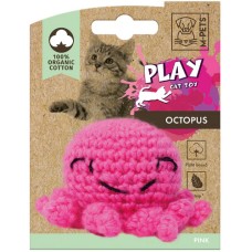 M-pets Ροζ χταπόδι 100% βαμβακερό παιχνίδι γάτας με catnip 7,5x7,5x5,5cm