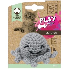 M-pets Γκρι χταπόδι 100% βαμβακερό παιχνίδι γάτας με catnip 7,5x7,5x5,5cm M-pets Γκρι χταπόδι 100% βαμβακερό παιχνίδι γάτας με catnip 7,5x7,5x5,5cm