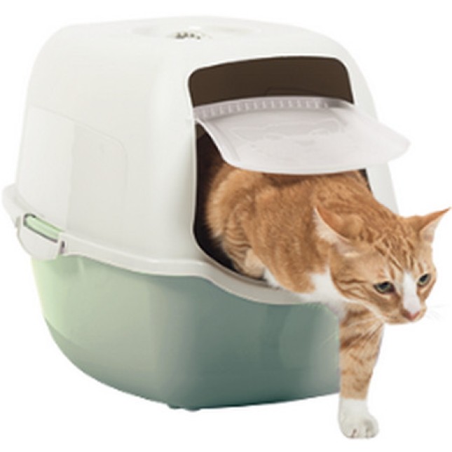 Rotho Κλειστή τουαλέτα γάτας Eco BAILEY Πράσινο 56x40x39 cm