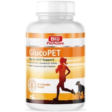 Bio Pet Active GlucoPET Υποστήριξη ισχίων και αρθρώσεων για γάτες και σκύλους 60 ταμπλέτες  90gr