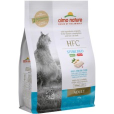 Almo Nature HFC πλήρη τροφή μονό-πρωτεϊνικό γεύμα για στειρωμένες γάτες με μπακαλιάρο